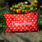 Housse de coussin +Pois rouge+